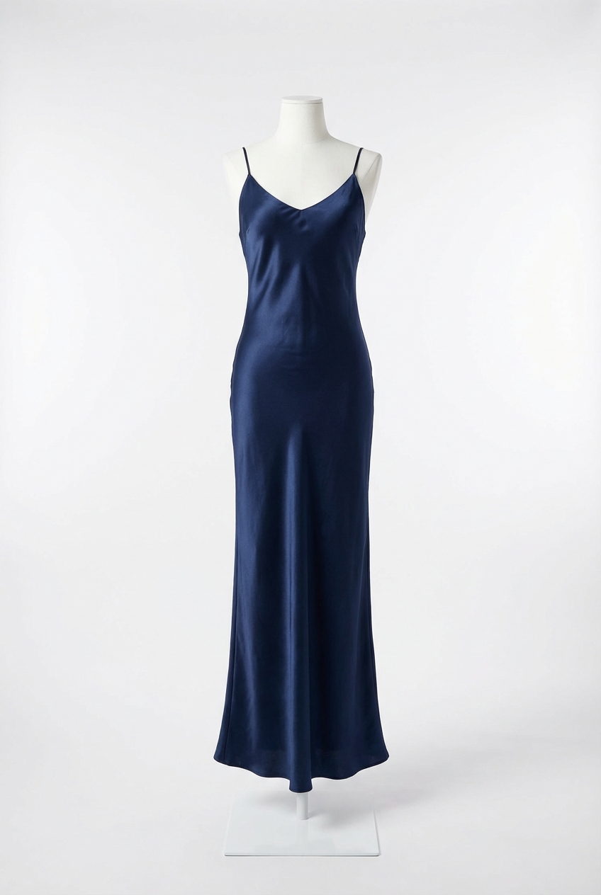 Robe de créateur suspendue dans un atelier, lumière naturelle